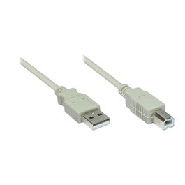 GoodConnections Cable Adaptador USB 2.0 A a B (Macho/Macho) 1.8 metros Gris - Compatible con Alcasa 2510-2OF