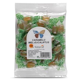 NATURCID Caramelo Miel Eucalipto 100 Gr - Caramelos duros con miel (20%) y aromas naturales de eucalipto y mentol, sin OMG, sin BPA