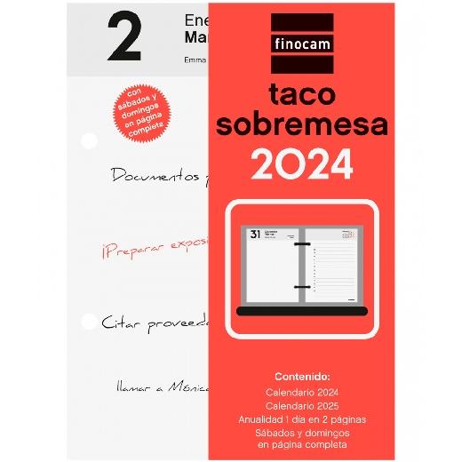 Finocam Taco De Sobremesa 85x120 mm 2 Páginas Día 2024 Finocam Taco De Sobremesa 85x120 mm 2 Páginas Día 2024