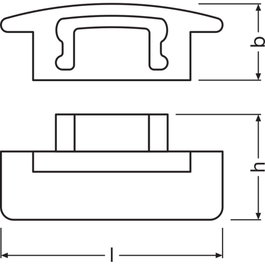 Ledvance Tapón Final de Perfil Plano PF03/EC Paquete de 2