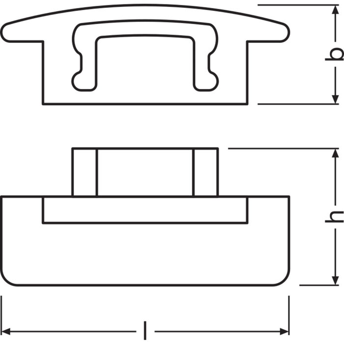 Ledvance Tapón Final de Perfil Plano PF03/EC Paquete de 2 Ledvance Tapón Final de Perfil Plano PF03/EC Paquete de 2