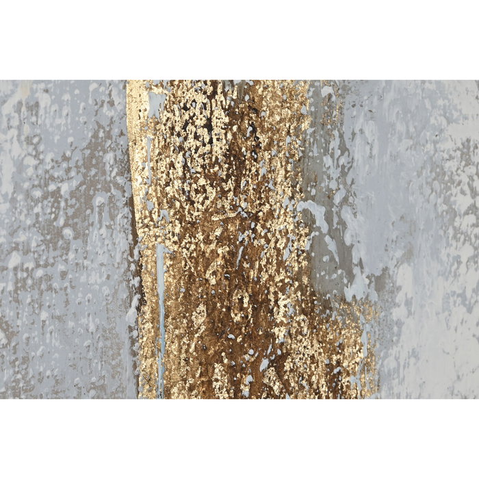 DKD Home Decor Cuadro Moderno Abstracto Gris Dorado 4 x 131 x 131 cm