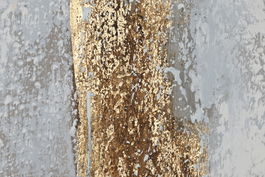 DKD Home Decor Cuadro Moderno Abstracto Gris Dorado 4 x 131 x 131 cm