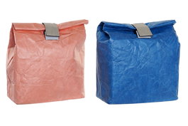 DKD Home Decor Bolsa Térmica Naranja Azul 10 x 28 x 20 cm (4 Unidades)