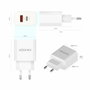 AISENS Cargador de Pared 20W con USB-C PD3.0 y USB-A QC3.0, Blanco