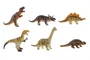DKD Home Decor Set de 6 Dinosaurios Blandos de PVC Multicolor