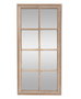 DKD Home Decor Espejo Ventana de Paulownia y Cristal Natural