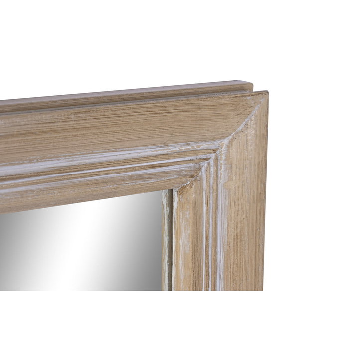 DKD Home Decor Espejo Ventana de Paulownia y Cristal Natural