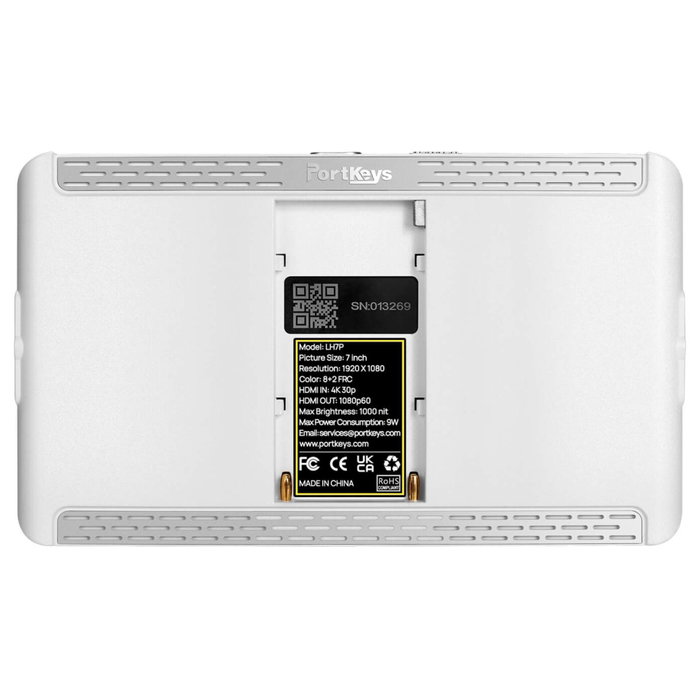 Portkeys LH7P Monitor Táctil de 7 Pulgadas Blanco