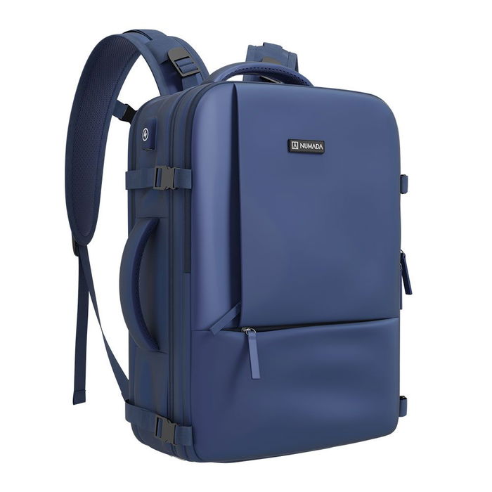 Numada Mochila Explorer Backpack B40 20L Azul Petróleo 40x25x20cm con Puerto USB y Bolsillos Múltiples, Ideal Cabina Avión, Poliester Impermeable