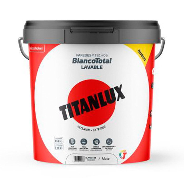 Titanlux Pintura plástica acrílica estirenada Blanco total 14 l Titanlux Pintura plástica acrílica estirenada Blanco total 14 l