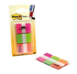 Post-It Dispensadores Index Rigido Rosa Verde Naranja - 3 Unidades Std 3x22
