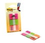 Post-It Index Rígido Rosa, Verde y Naranja con Dispensador