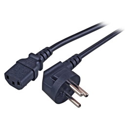 EFB Elektronik Cable de alimentación EK491.1,8V2 Israel 90 - C13, Negro, 1,8 m