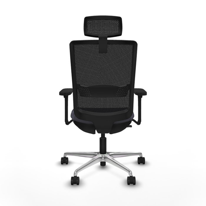 PIQUERAS Y CRESPO Silla de oficina Haches con mecanismo Sincro/Traslack, Gris oscuro y Negro