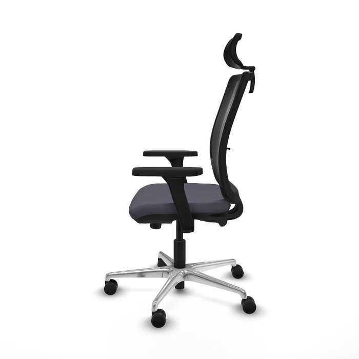 PIQUERAS Y CRESPO Silla de oficina Haches con mecanismo Sincro/Traslack, Gris oscuro y Negro