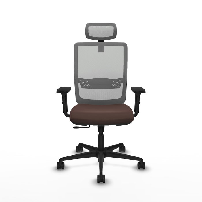 PIQUERAS Y CRESPO Silla de oficina Haches con mecanismo Sincro/Traslack Marrón y Gris PIQUERAS Y CRESPO Silla de oficina Haches con mecanismo Sincro/Traslack Marrón y Gris