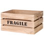 Home Deco Factory Juego 2 Cajas Madera "Fragile" con Asas de Cuerda Encajables Medidas: 54x37x28 cm y 48x31x26 cm