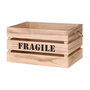 Home Deco Factory Juego 2 Cajas Madera "Fragile" con Asas de Cuerda Encajables Medidas: 54x37x28 cm y 48x31x26 cm