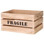Home Deco Factory Juego 2 Cajas Madera "Fragile" con Asas de Cuerda Encajables Medidas: 54x37x28 cm y 48x31x26 cm