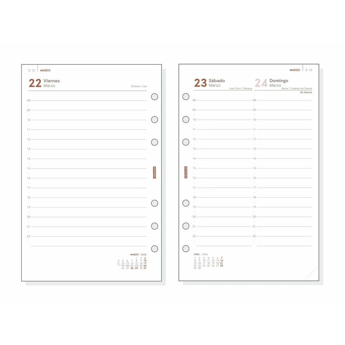 Finocam recambio agenda anual open 500 1dp 117x181mm r598 2024