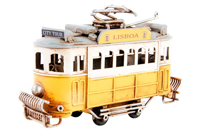 DKD Home Decor Vehiculo Decoracion Vintage Tranvia Amarillo Metal 5 x 8 x 13 cm (2 Unidades) DKD Home Decor Vehiculo Decoracion Vintage Tranvia Amarillo Metal 5 x 8 x 13 cm (2 Unidades)