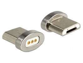 DeLOCK Adaptador Magnético USB Tipo Micro-B Macho 65929 Plata