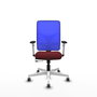 PIQUERAS Y CRESPO Silla de oficina Motilla Sincro/Traslack Granate y Azul