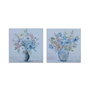 DKD Home Decor Cuadro Lienzo MDF 80x80 Jarrón Surtido de 2 Unidades