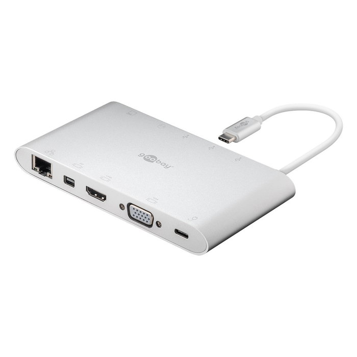 Goobay USB-C Multiport-Adapter All in 1 (silber) manía de conectividad Goobay USB-C Multiport-Adapter All in 1 (silber) manía de conectividad