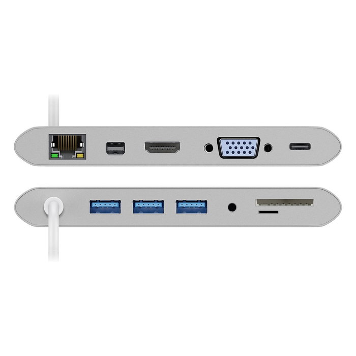Goobay USB-C Multiport-Adapter All in 1 (silber) manía de conectividad Goobay USB-C Multiport-Adapter All in 1 (silber) manía de conectividad