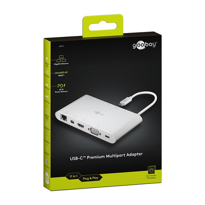 Goobay USB-C Multiport-Adapter All in 1 (silber) manía de conectividad Goobay USB-C Multiport-Adapter All in 1 (silber) manía de conectividad