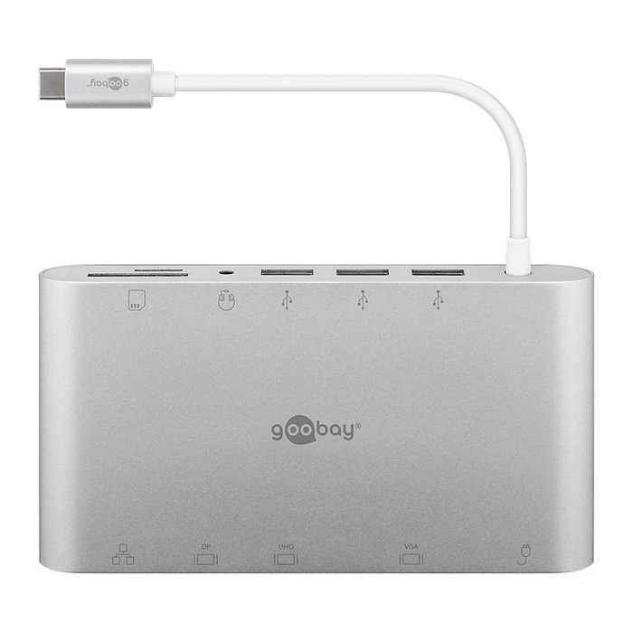 Goobay USB-C Multiport-Adapter All in 1 (silber) manía de conectividad Goobay USB-C Multiport-Adapter All in 1 (silber) manía de conectividad