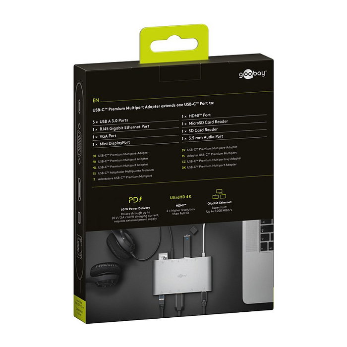 Goobay USB-C Multiport-Adapter All in 1 (silber) manía de conectividad Goobay USB-C Multiport-Adapter All in 1 (silber) manía de conectividad