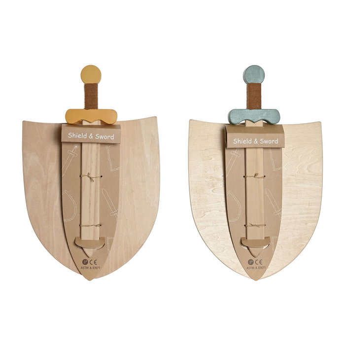DKD Home Decor Set de 2 Espadas de Madera Multicolor DKD Home Decor Set de 2 Espadas de Madera Multicolor