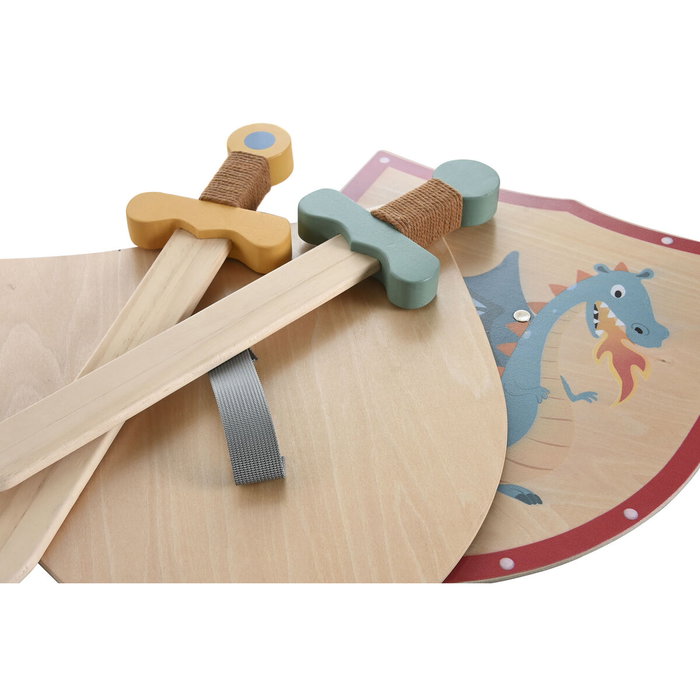 DKD Home Decor Set de 2 Espadas de Madera Multicolor DKD Home Decor Set de 2 Espadas de Madera Multicolor