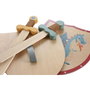 DKD Home Decor Set de 2 Espadas de Madera Multicolor