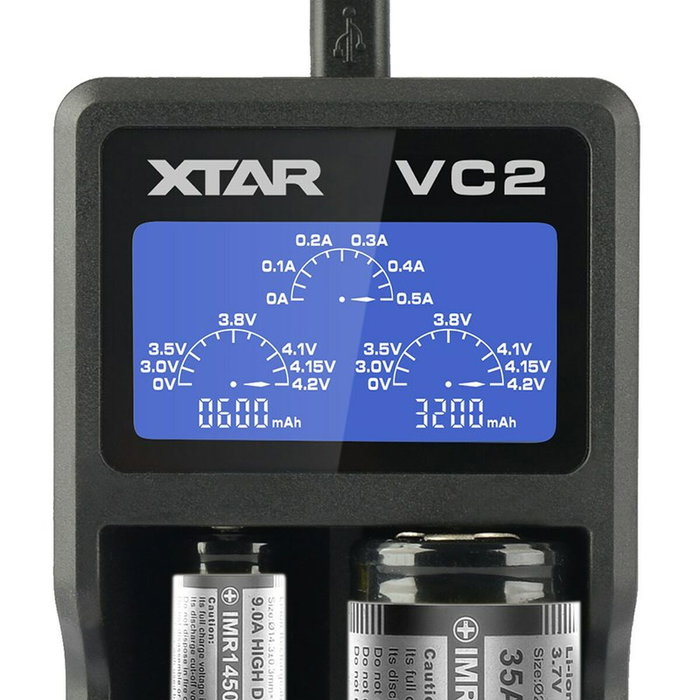 Xtar VC2 Cargador de Batería de Ión de Litio USB