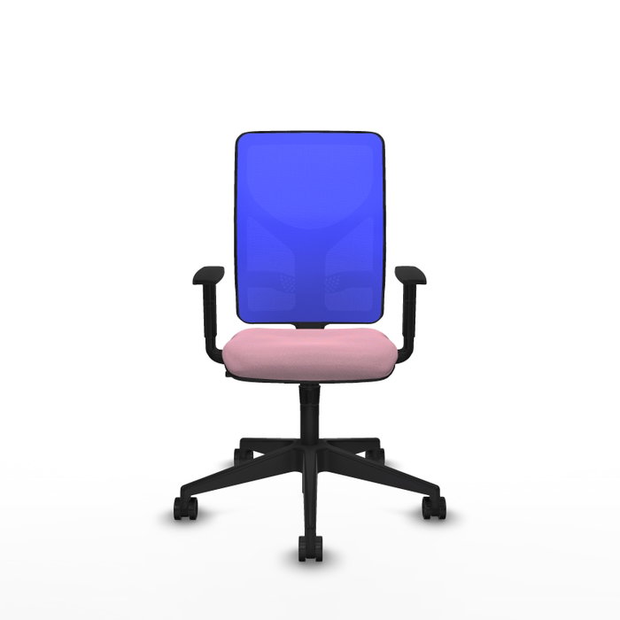 PIQUERAS Y CRESPO Silla de oficina Motilla con mecanismo Sincro, Tela Rosa y Malla Azul PIQUERAS Y CRESPO Silla de oficina Motilla con mecanismo Sincro, Tela Rosa y Malla Azul