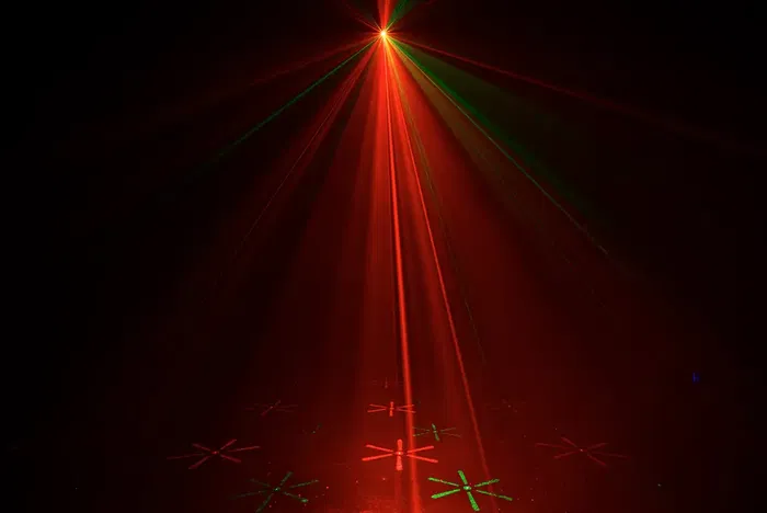 Algamlight Proyector LED Combo 3 En 1 Derby, Estroboscópico y Láser