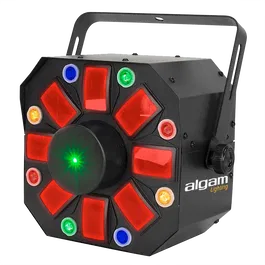 Algamlight Proyector LED Combo 3 En 1 Derby, Estroboscópico y Láser