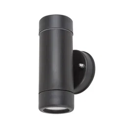 Rabalux Aplique Exterior Medina 8833 Minimalista Plástico Negro Mate GU10 IP44