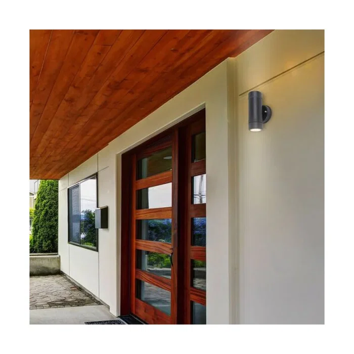 Rabalux Aplique Exterior Medina 8833 Minimalista Plástico Negro Mate GU10 IP44