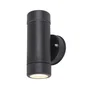 Rabalux Aplique Exterior Medina 8833 Minimalista Plástico Negro Mate GU10 IP44