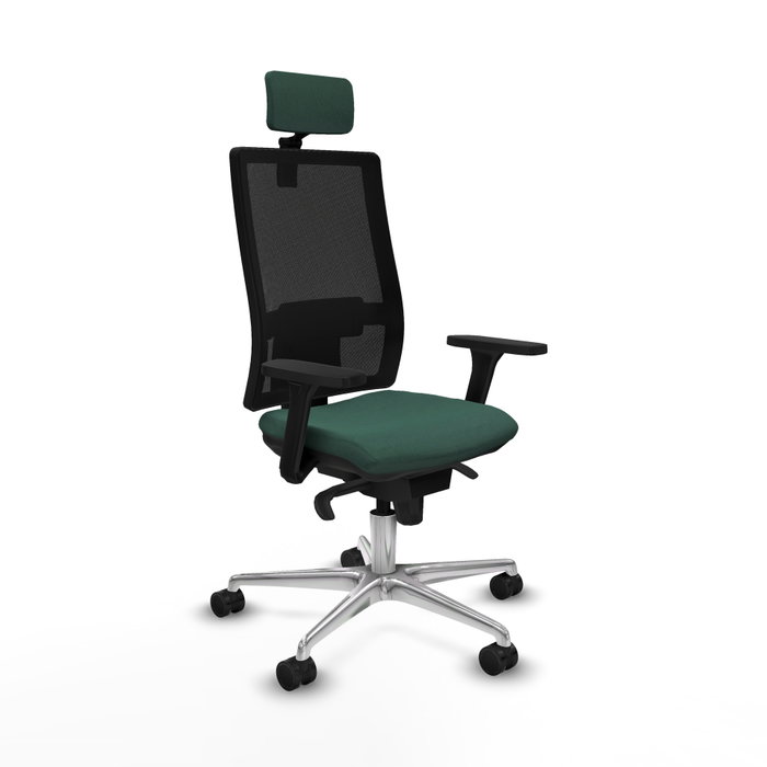PIQUERAS Y CRESPO Silla de oficina Horna con mecanismo Sincro, Verde botella y Negro PIQUERAS Y CRESPO Silla de oficina Horna con mecanismo Sincro, Verde botella y Negro