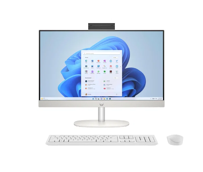 HP 24-cr0042ns Todo en uno 23,8 pulg FHD, i3-1315U, 8 GB RAM, 512 GB SSD, Blanco caracola