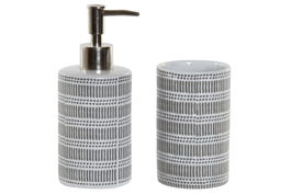 DKD Home Decor Vaso Boho Gres 11 x 7.2 x 7.2 cm (6 Unidades)