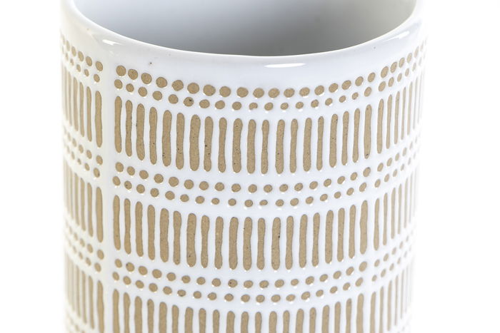 DKD Home Decor Vaso Boho Gres 11 x 7.2 x 7.2 cm (6 Unidades)
