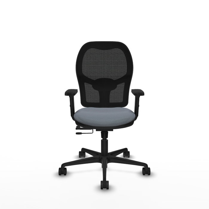PIQUERAS Y CRESPO Silla de oficina Jorquera Gris/Negro con mecanismo Sincro/Traslack
