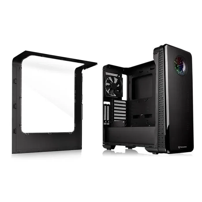 Thermaltake View 28 RGB Gull-Wing Window Black Midi Tower, sin fuente, USB 3.0/2.0, 1x120mm Thermaltake View 28 RGB Gull-Wing Window Black Midi Tower, sin fuente, USB 3.0/2.0, 1x120mm